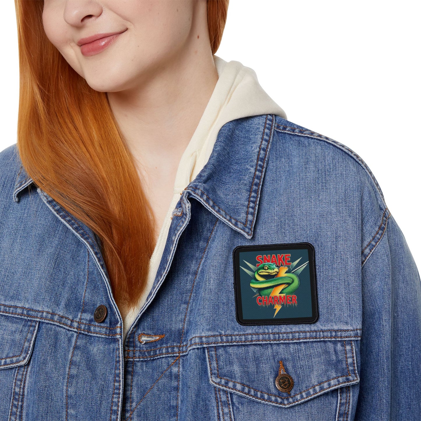 Snake Charmer Iron-On Patches - Cool Graphic Patches for Jackets, Bags, DIY Fashion, Embroidery Patch, Retro Style
