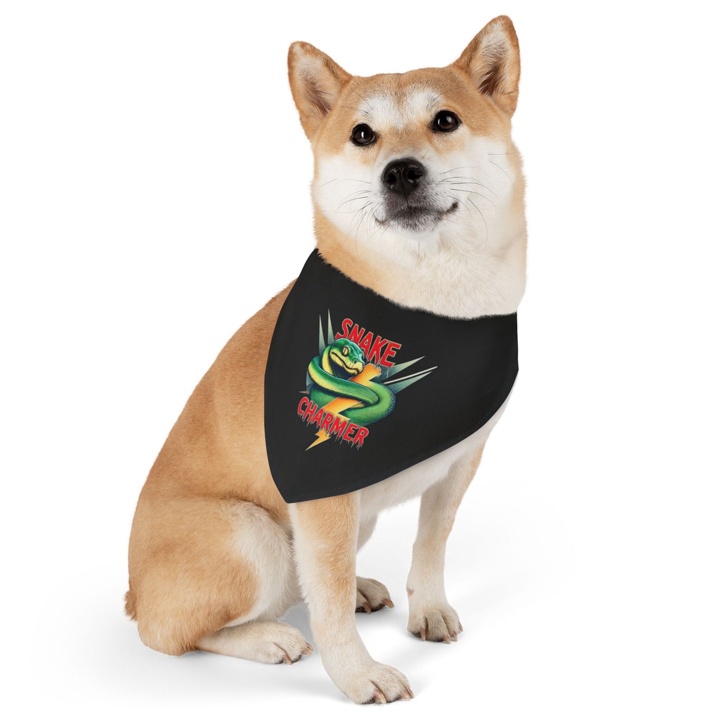 Stylish Pet Bandana Collar - Snake Charmer Theme, Pet Accessory for Dogs, Fun Dog Gear, Unique Pet Gift, Adjustable Pet Fashion