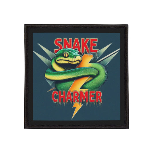 Snake Charmer Iron-On Patches - Cool Graphic Patches for Jackets, Bags, DIY Fashion, Embroidery Patch, Retro Style