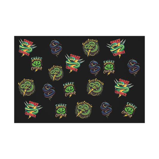 Vibrant Snake Charmer Gift Wrap Papers for Unique Present Wrapping, Holiday, Birthday, Party, Eco-Friendly, Fun Designs
